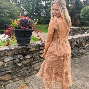 Stolen Glances Mocha Midi Dress Mocha- Red Dress Boutique